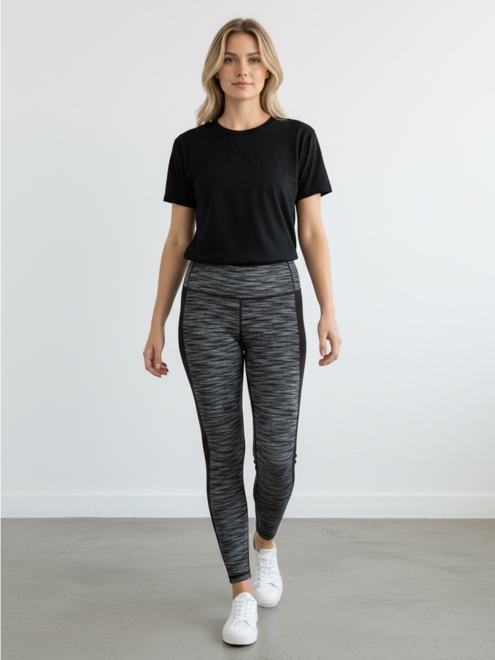 Prana Grey Heathered Leggings Size Medium